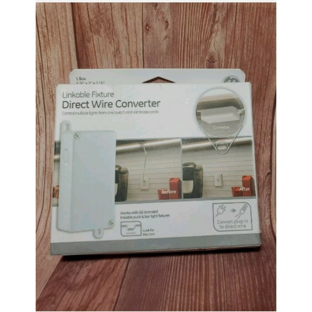 GE Direct Wire Linkable Fixture Junction Converter Box, White 24772